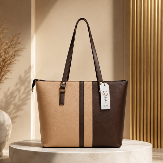DUAL LARGE STRIPE TOTE BAG