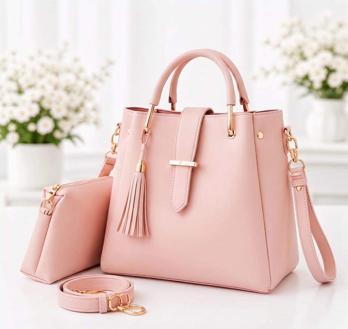 TWO PIECE BLUSH PINK BAG