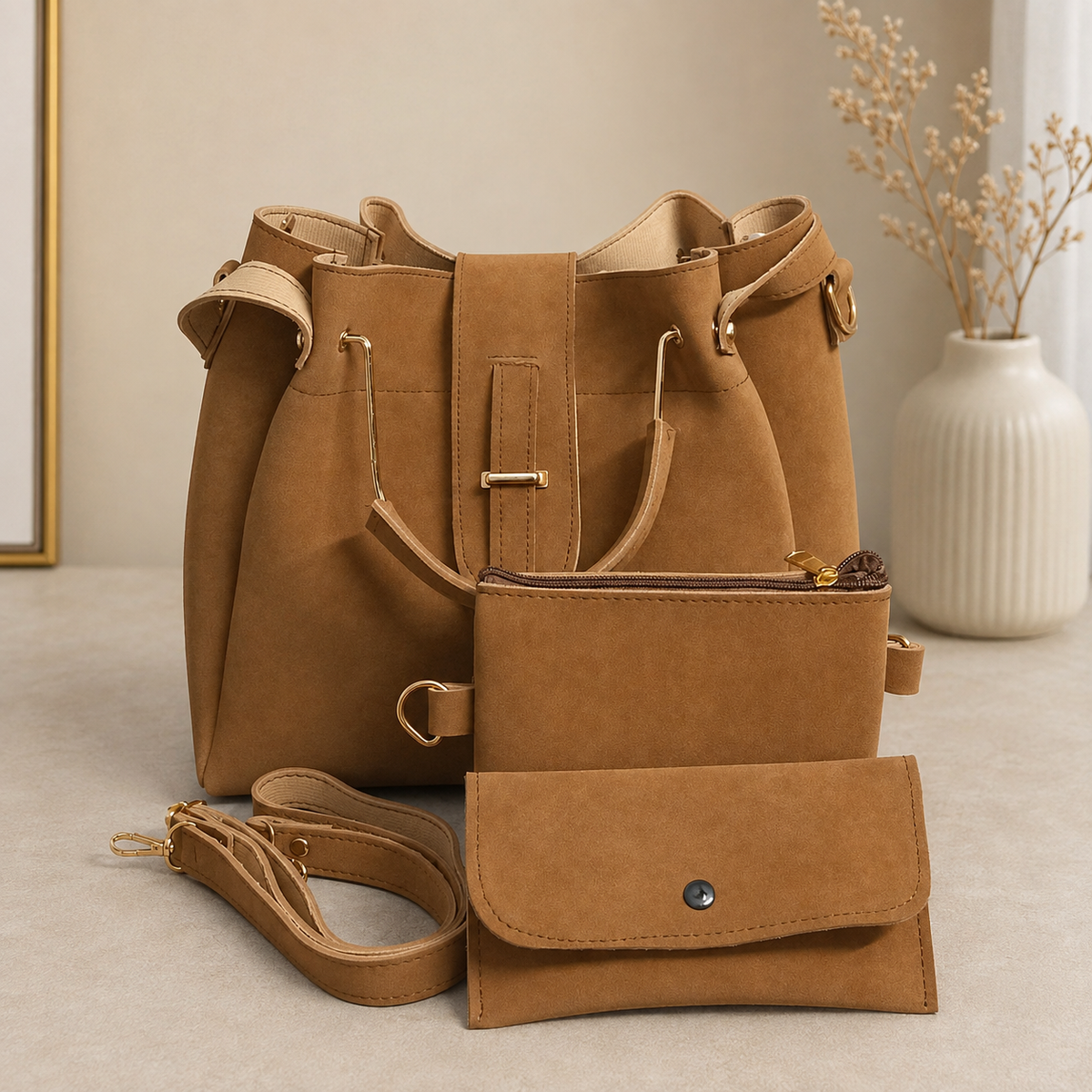 ELEGENT BUCKET 3 PIECE BAG