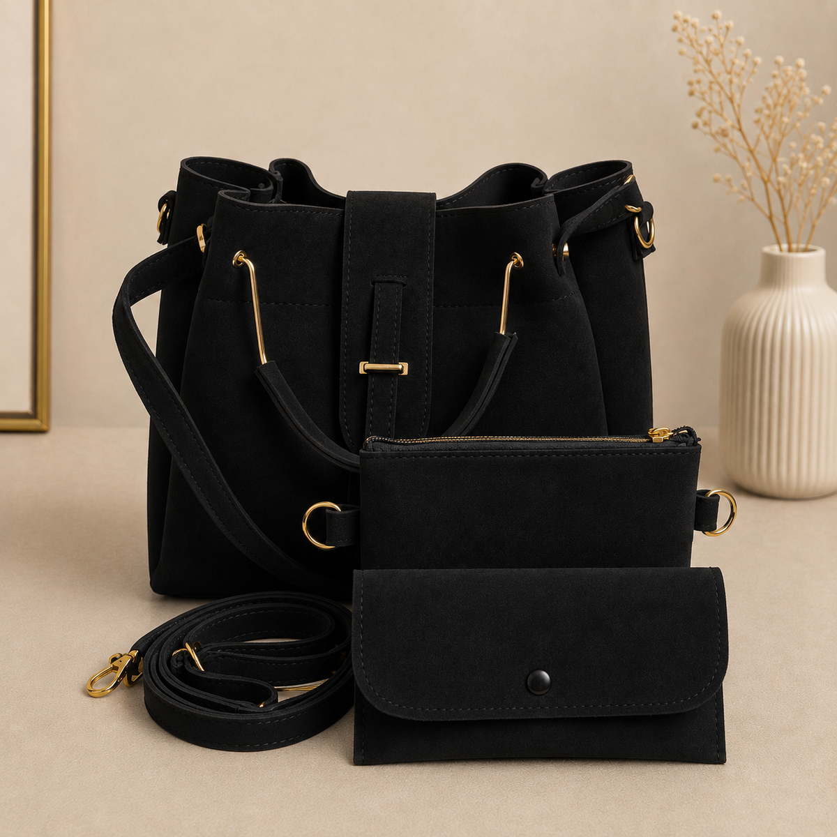 ELEGENT BUCKET 3 PIECE BAG