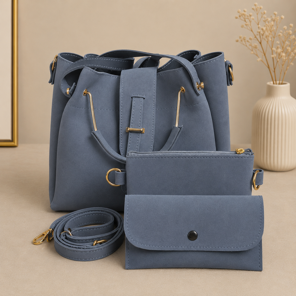 ELEGENT BUCKET 3 PIECE BAG